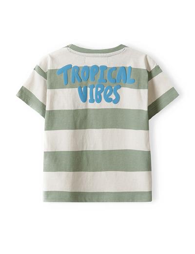 Bawełniany t-shirt dla niemowlaka w paski