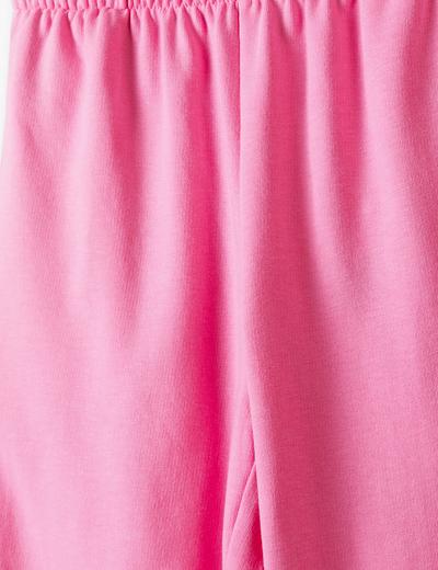 Różowe dzianinowe spodnie dziewczęce Wide Leg - 5.10.15.