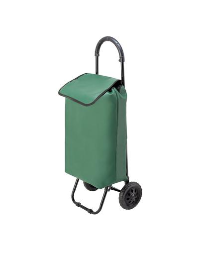 Wózek/torba na zakupy - zielona na kółkach