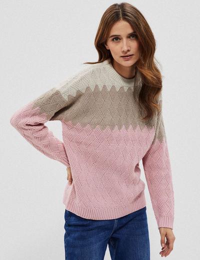 Sweter damski z okrągłym dekoltem