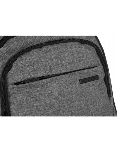 Pojemny, materiałowy plecak na laptopa — David Jones szary