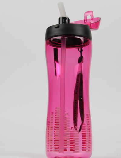 Butelka sportowa z rurką 550 ml - różowa