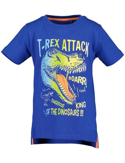 Koszulka chłopięca niebieska z dinozaurem