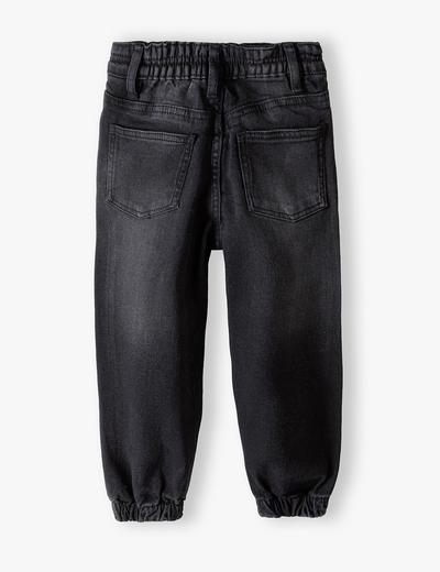 Spodnie jeansowe typu joggery niemowlęce czarne