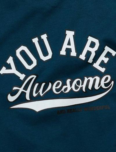 Granatowa bluza dziewczęca z napisem You are awesome
