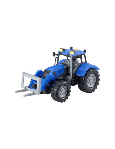 Agro pojazdy - Traktor z akcesoriami niebieski wiek 3+