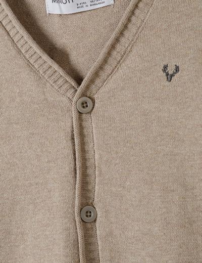 Niemowlęcy klasyczny sweter zapinany na guziki- beżowy