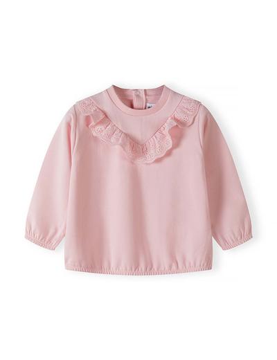 Niemowlęcy komplet ocieplany- różowa bluza i spodnie dresowe