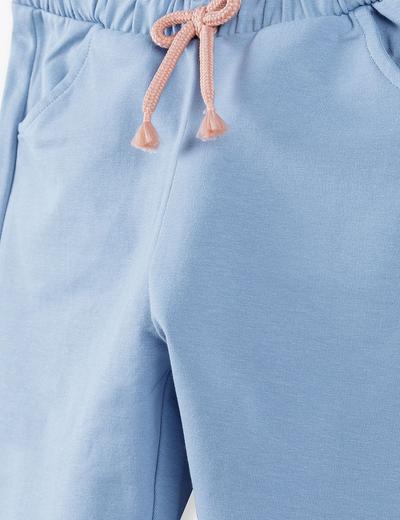 Niebieskie spodnie dresowe dla dziewczynki