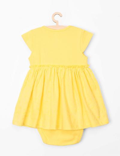 Body- sukienka żółte z falbanką