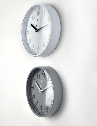 Zegar mechaniczny ścienny Ø 20 cm biały
