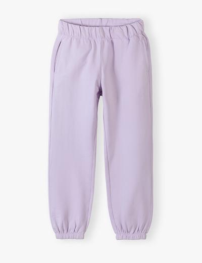 Fioletowe spodnie dresowe dla dziewczynki - comfort fit - Lincoln&Sharks