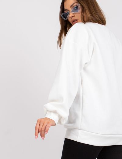 Biała bluza dresowa z napisem Madera