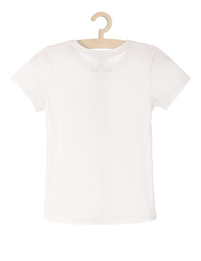 T-shirt biały bawełniany z serduszkiem