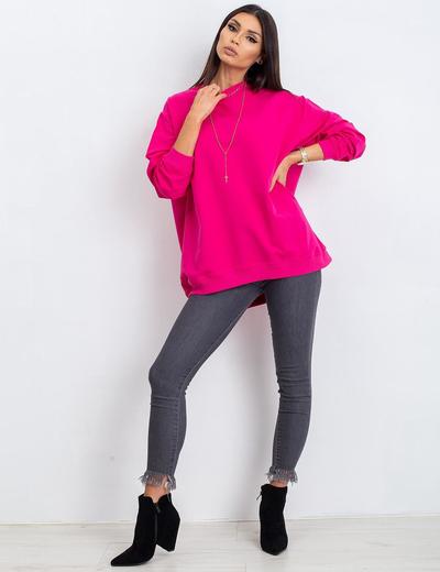 Bluza damska dresowa basic - różowa