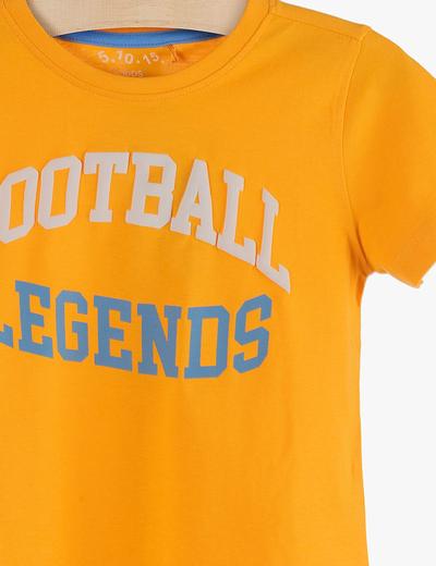 T-shirt chłopięcy pomarańczowy "Football Legends"