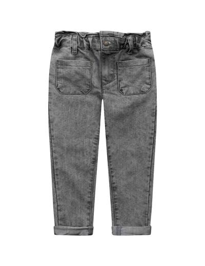 Szare jeansowe spodnie dziewczęce