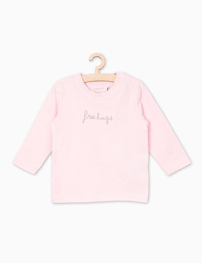 Dzianinowa bluzka dla niemowlaka- różowa