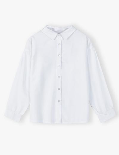 Biała elegancka koszula z długim rękawem