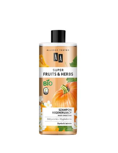 AA Super Fruits&Herbs szampon regenerujący włosy zniszczone dynia&jaśmin 500 ml