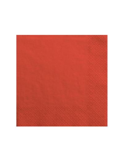 Serwetki trójwarstwowe - czerwony 33x33cm - 20 szt