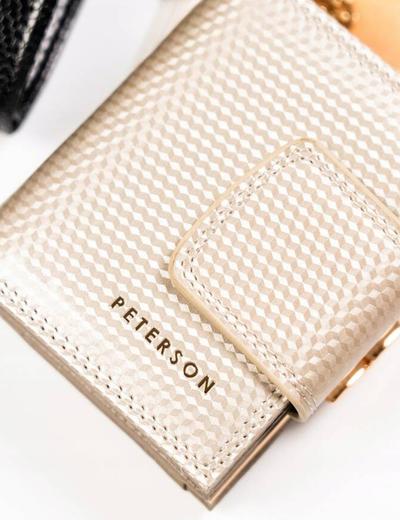 Mały, skórzany portfel damski na zatrzask - Peterson