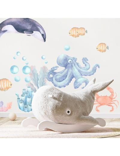 Naklejka na ścianę dla dzieci Podwodny świat morskie zwierzęta