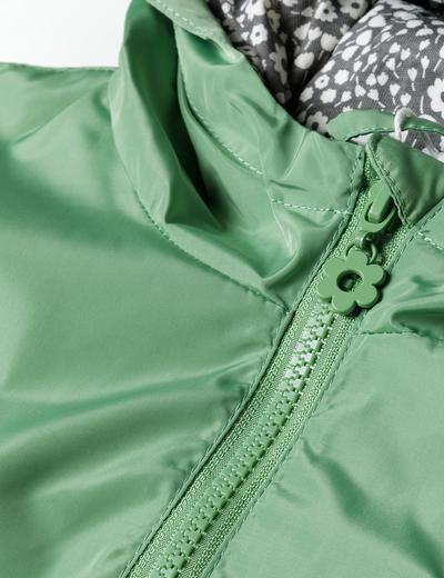 Zielona kurtka typu parka dla dziewczynki