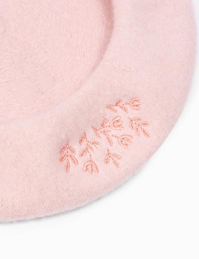 Czapka dla dziewczynki w kolorze różowym - beret