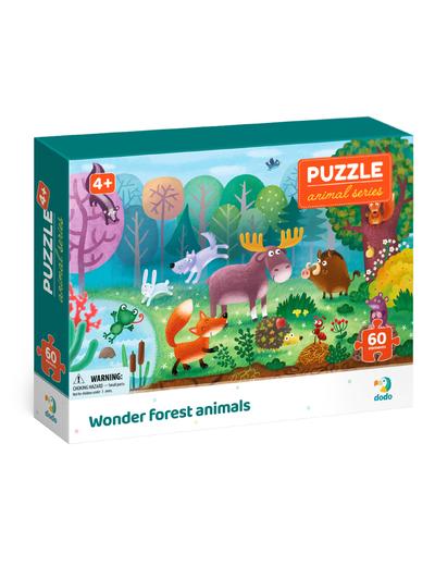 Puzzle biomy  Zwierzęta leśne - 60 el wiek 4+