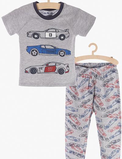 Pidżama chłopięca szara w samochody