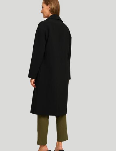Greenpoint płaszcz damski czarny o luźnym kroju