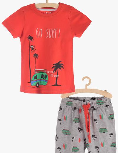 Pidżama chłopięca czerwona "Go Surf"
