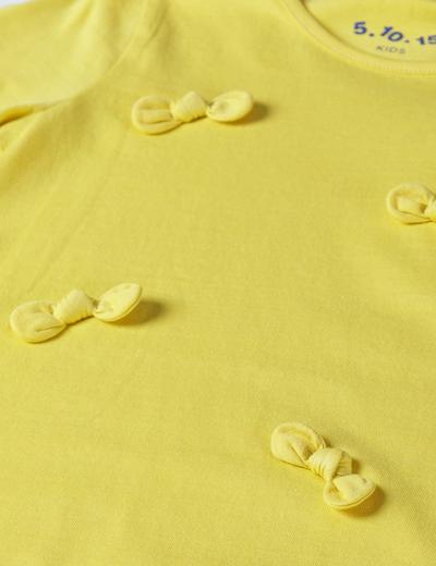 Bawełniana żółta bluzka z kokardkami