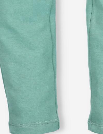 Spodnie dresowe dla dziewczynki - I Love Colors - jasnozielone
