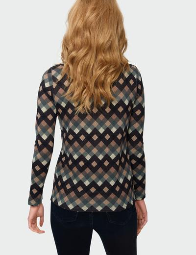 Sweter damski w geometryczne wzory