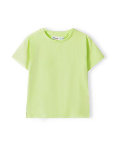 Zielony t-shirt bawełniany basic dla chłopca