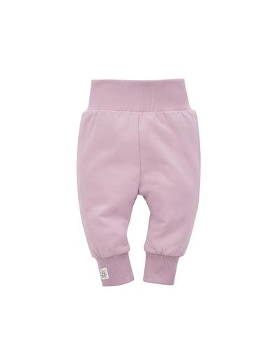 Różowe gładkie spodnie niemowlęce