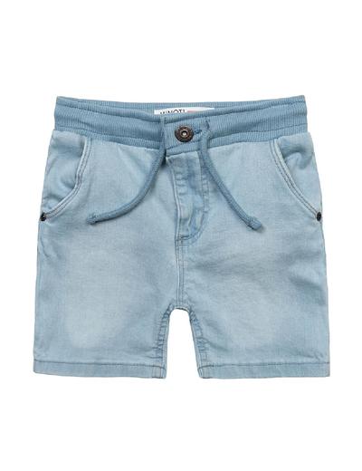 Szorty jeansowe ze ściągaczem w pasie oraz kieszeniami dla chłopca
