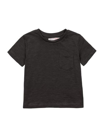 T-shirt chłopięcy bawełniany z kieszonką - czarna