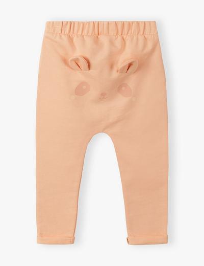 Bawełniane spodnie niemowlęce - różowe