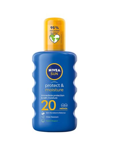 Nivea Sun Protect & Moisture nawilżający balsam w sprayu do opalania SPF20, 200ml