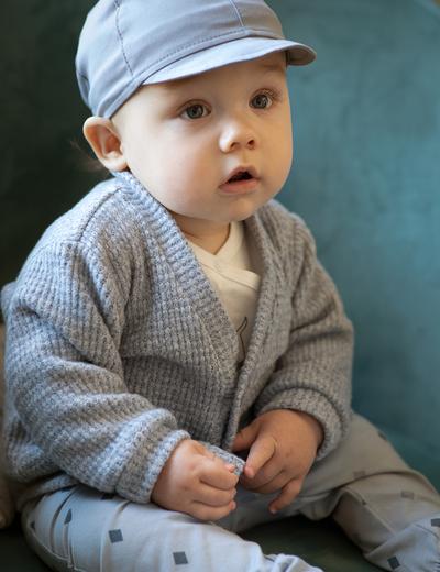 Sweterek niemowlęcy rozpinany Charlie niebieski
