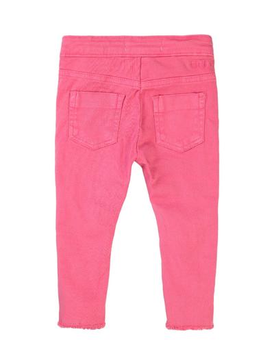 Spodnie dziewczęce w kolorze różowym z rozcięciami na kolanach