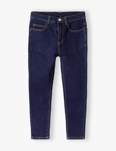 Granatowe jeansowe spodnie slim dla chłopca