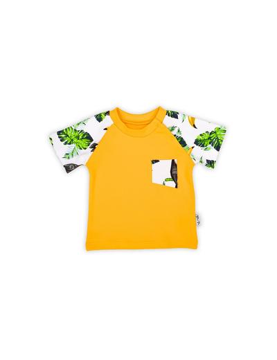Bawełniany t-shirt niemowlęcy w tropikalny wzór TUKAN