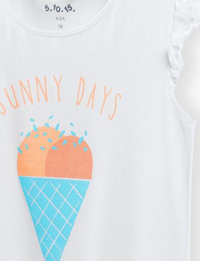Bluzka dziewczęca z napisem Sunny Days - biała