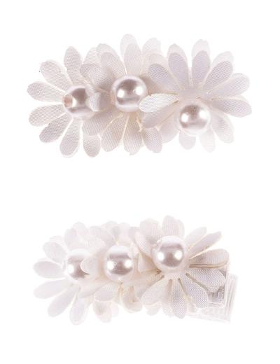 Spinki do włosów- białe kwiatki 2szt