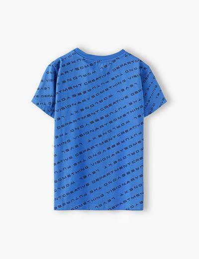 T-shirt chłopięcy bawełniany - niebieski