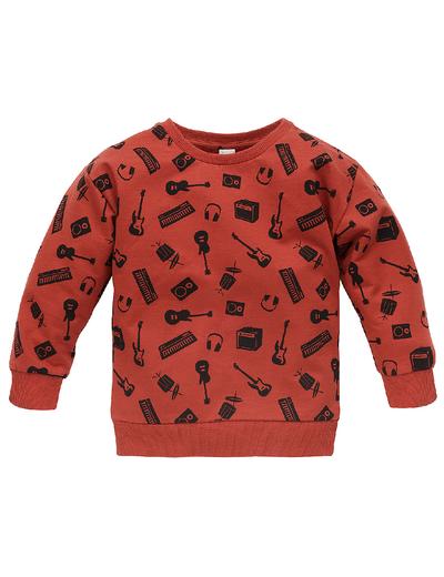 Bluza dla niemowlaka z bawełny Let's rock czerwona